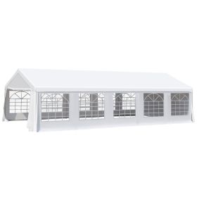 Heavy Duty Wedding Canopy 20x32 Outdoor Shelter for Weddings, Parties, BBQ White