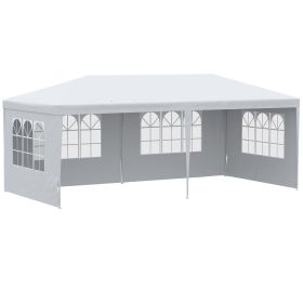 Outsunny Grand Gazebo Haven: 20x10 Large Canopy Party Tent with Removable Side Walls