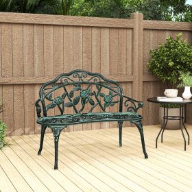 50" Outdoor Garden Bench (Option: Green-960x475x145 mm)