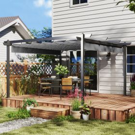 13' x 13' Retractable Pergola Canopy (Option: Gray-1990x390x230 mm)