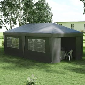 10' x 19.5' Pop Up Canopy Tent Height Adjustable Event Shelter w/ Sidewalls (Option: Gray-1210x370x250 mm)