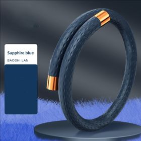 1PCS Aromatherapy Bracelet for Women & Men - Natural Essential Oil Diffuser Jewelry, Long-Lasting Scent (Color: Blue)